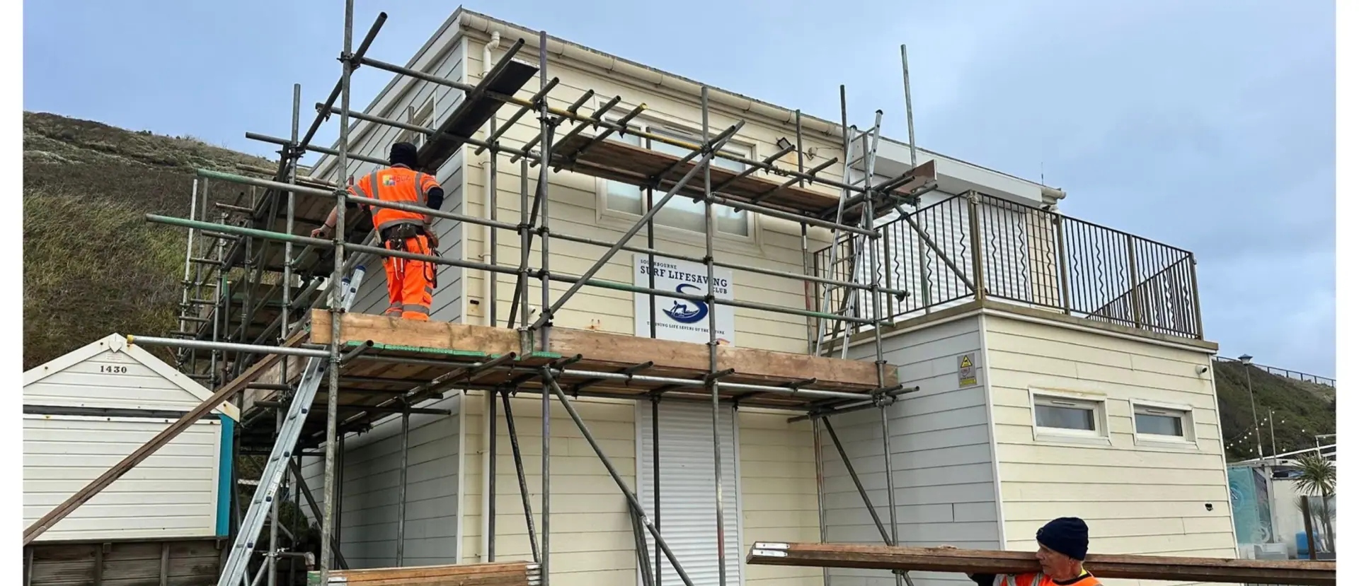 Roofing work in progress on a property in Christchurch, Dorset by Apex Roofing Services